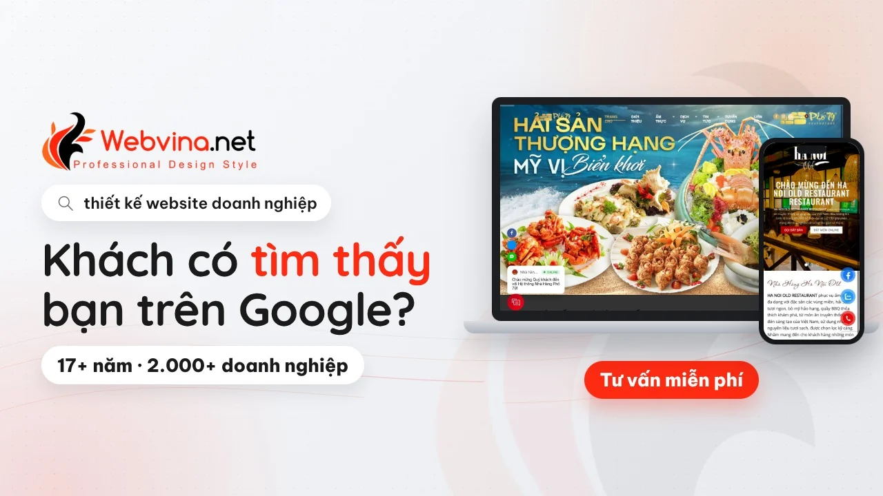 Khách có tìm thấy bạn trên Google? Video giải pháp website toàn diện - Webvina.net