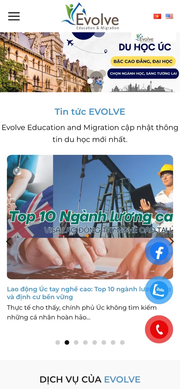 Giao diện trên điện thoại
