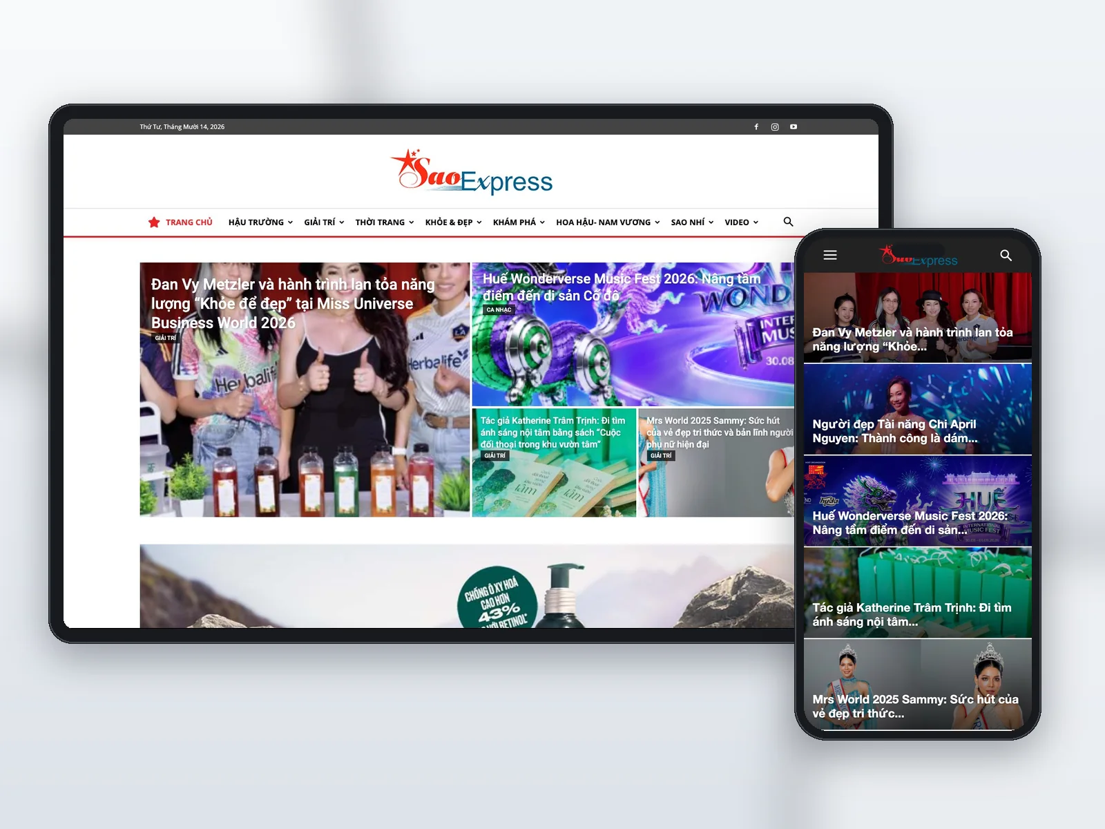 Sao Express — Trang tin người nổi tiếng