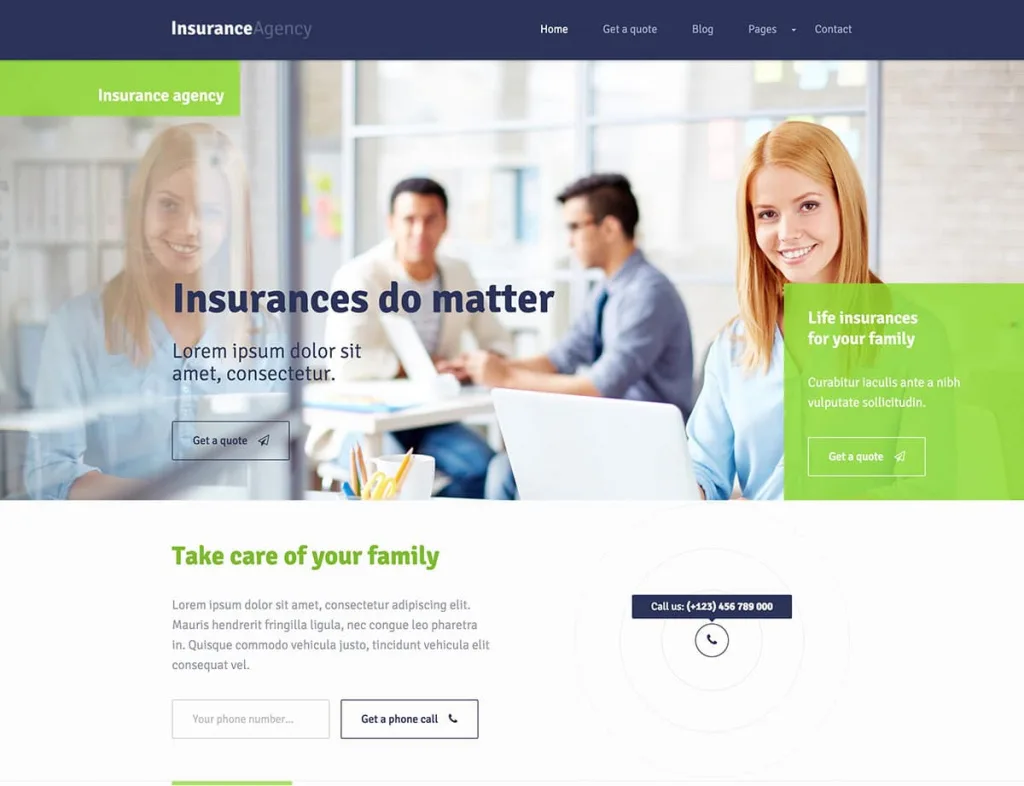 Thiết kế web môi giới bảo hiểm online