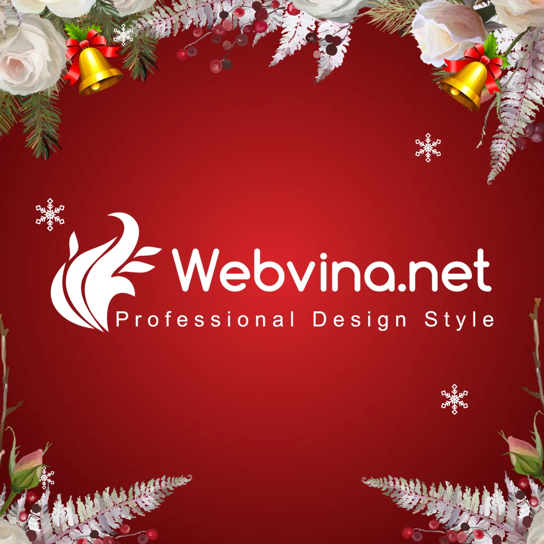 Thiết kế Webvina.net chúc mừng giáng sinh và năm mới 2024